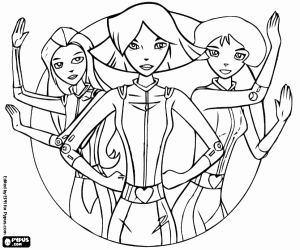 malvorlagen Die Protagonisten der Totally Spies ausmalbilder