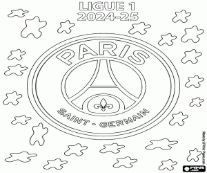 malvorlagen PSG, champion de Ligue 1 2024-2025 ausmalbilder