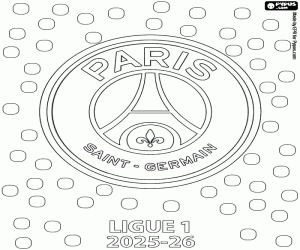 malvorlagen PSG, Meister 2025-2026 ausmalbilder