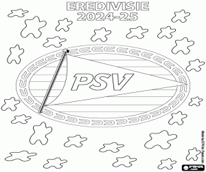 malvorlagen PSV Eindhoven, Eredivisie 2024-2025 ausmalbilder