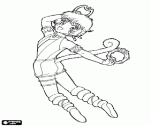 malvorlagen Pudding, Mew Mew mit Affe Schwanz ausmalbilder