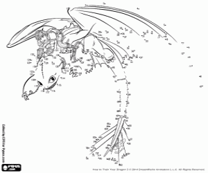 malvorlagen Punkt zu punkt von Hicks und Ohnezahn ausmalbilder