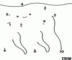 malvorlagen Von Punkt zu Punkt, eine Meerestiere ausmalbilder