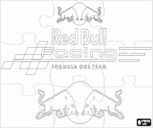 malvorlagen Puzzle des Red Bull Racing-Logo ausmalbilder