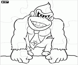 malvorlagen Puzzle von Donkey Kong ausmalbilder