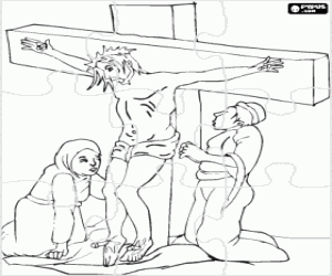 malvorlagen Puzzle von Jesus am Kreuz ausmalbilder