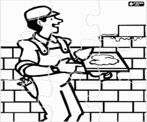 malvorlagen Puzzle der Maurer und der Wand ausmalbilder