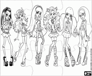 malvorlagen Ein Puzzle von Monster High ausmalbilder