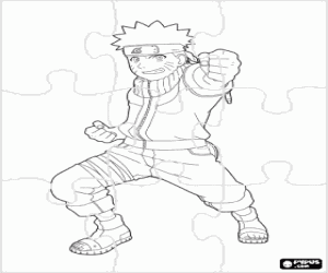 malvorlagen Puzzle mit der Ninja Naruto ausmalbilder