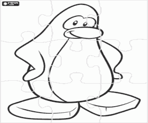 malvorlagen Puzzle von ein Pinguin, Club Penguin ausmalbilder