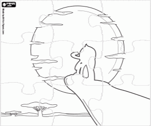 malvorlagen Puzzle von Pypus als König der Löwen ausmalbilder