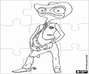 malvorlagen Puzzle des Sheriffs Rango ausmalbilder