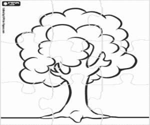 malvorlagen Puzzle ein simpel Baum ausmalbilder
