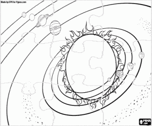 malvorlagen Puzzle des Sonnensystems ausmalbilder