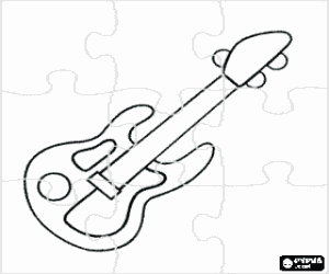 malvorlagen Puzzle von e-gittarre oder elektrische gitarre ausmalbilder