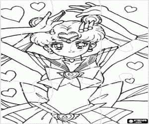 malvorlagen Puzzle von Sailor Moon ausmalbilder