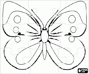 malvorlagen Puzzle von schmetterling ausmalbilder
