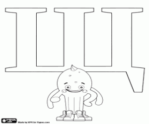 malvorlagen Pypus unter den russischen Buchstaben Щ ausmalbilder