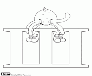 malvorlagen Pypus über russischen Buchstaben Ш ausmalbilder