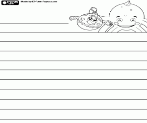 malvorlagen Pypus und Weihnachtskugel, den Brief ausmalbilder