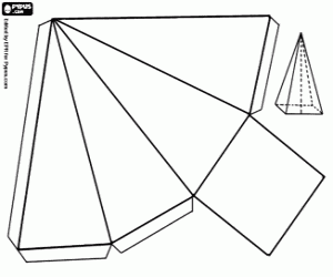 malvorlagen Eine quadratische Basis Pyramide ausmalbilder