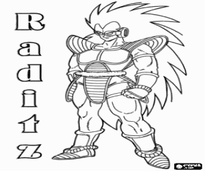 malvorlagen Radditz, Saiyajin von Dragonball ausmalbilder