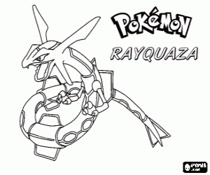 malvorlagen Rayquaza, ein Pokémon ausmalbilder