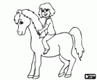 Mädchen ein pony reiten