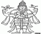 Vishnu, der bewahrer gott im Trimurti