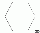 Hexagon oder Sechseck, polygon mit sechs seiten