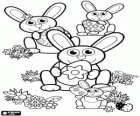 Hasen mit Ostern eier