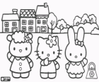 Hello Kitty und ihren freunden Cathy und Fifi
