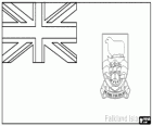 Flagge von die Falklandinseln auch Malwinen, britisches überseegebiet im südlichen Atlantik