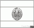 Flagge von Französisch-Polynesien oder Französisch-Ozeanien