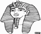 Die Maske des pharao Tut-ench-Amun mit die nemes, berühmt kopftuch