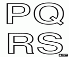 Großbuchstaben P, Q, R und S