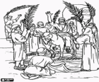 Jesus eingabe Jerusalem am Palmsonntag