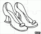 Puzzle von ein paar elegant schuhe mit hohen absätzen