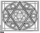 Jüdischen geometrische ornament auf der grundlage der Davidstern