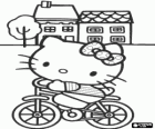Hello Kitty gerne mit dem fahrrad
