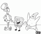 SpongeBob Schwammkopf und seine Freunde Patrick Star und Thaddäus Tentakel