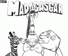 Alex, Marty, Melman und Gloria, die Tiere Protagonisten von Abenteuern in Madagaskar