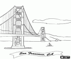 Die Golden Gate Bridge, eine Hängebrücke in der Bucht von San Francisco, Kalifornien