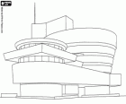 Guggenheim-Museum der modernen Kunst, von dem Architekten Frank Lloyd Wright in New York entworfen gewidmet