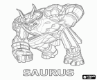 Saurus ist ein humanoider Triceratops Bakugan