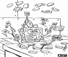 SpongeBob arbeitet wie verrückt in der Küche des Hamburger