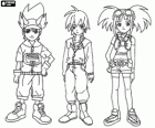 Max, Rex und Zoe, die Experten auf Dinosaurier und die Protagonisten der Serie Dinosaur King