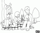 Familie in einem Picknick im Park