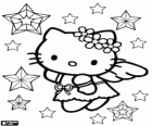 Hello Kitty ist ein Weihnachtsengel unter den Sternen