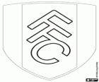 Schild oder Emblem der FC Fulham, englischer Fußballverein